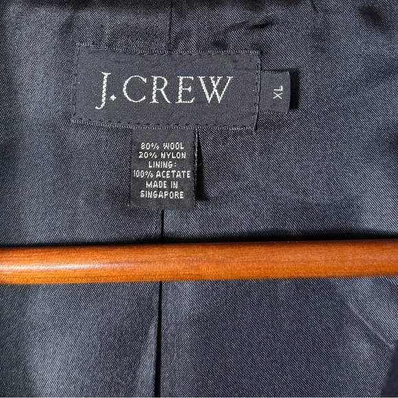 J Crew Wool Blend Black Peacoat size XL - Picture 7 of 10